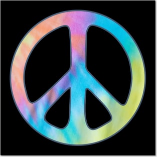 Tie Dye Peace Sign Posters and Art
